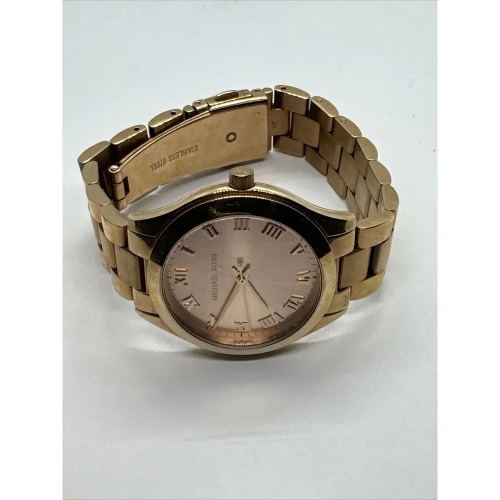 Michael Kors Mini Slim Sunway MK3457 Women's Rose Gold Analog Dial Watch JNA848